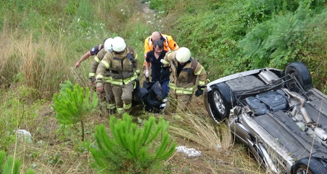 Çekmeköy’de takla atan aracın sürücüsü hayatını kaybetti