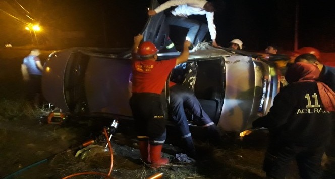 Kırıkkale’de otomobil devrildi: 4 yaralı