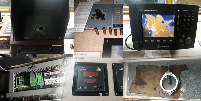 Korsanların hedef aldığı Türk gemisinden ilk fotoğraflar