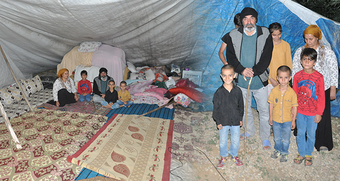 Kiralık ev bulamayan Kayhan ailesi brandada yaşıyor