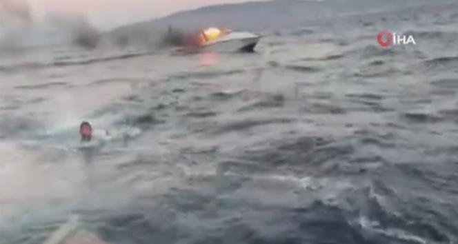 Bodrum’da yaşanan tekne yangınının görüntüleri ortaya çıktı