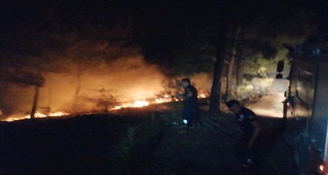 Amasya’da örtü yangını: 1 dönüm alan kül oldu