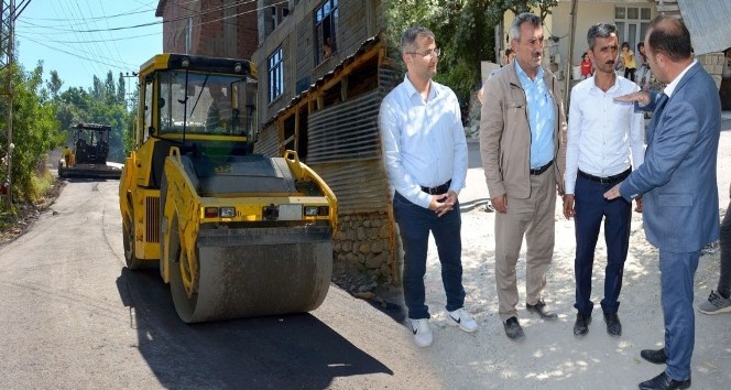 Başkan Karaman asfalt çalışmalarını denetledi