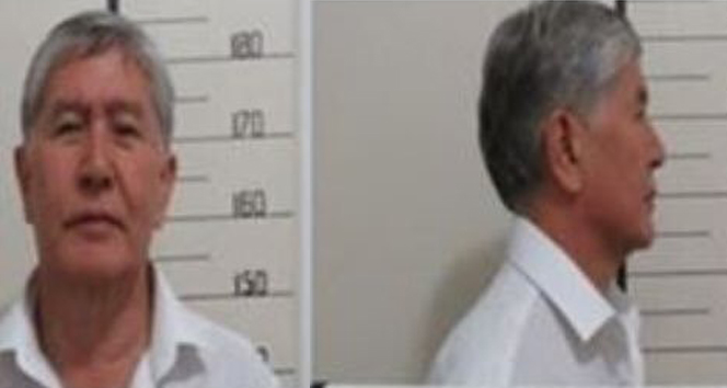 Kırgızistan eski Cumhurbaşkanı Atambayev'in gözaltı fotoğrafı