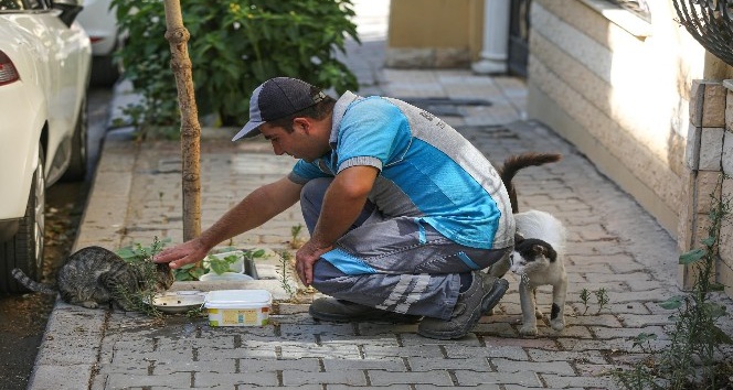 Buca’nın koca yürekli temizlik personeli sokaklara sevgi ekiyor