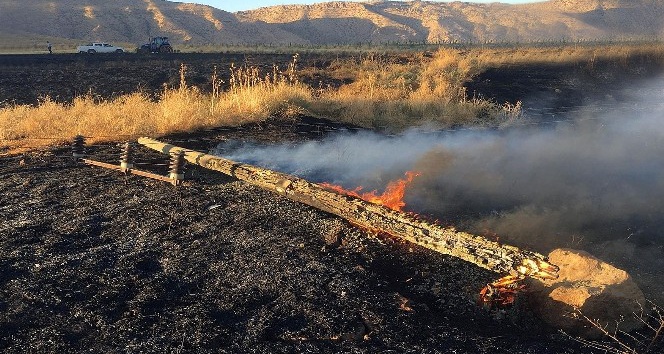 Anız yangını 10 köyü enerjisiz bıraktı