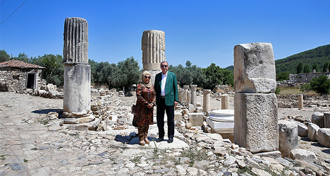 Cumhurbaşkanı Erdoğan, antik kenti ziyaret etti