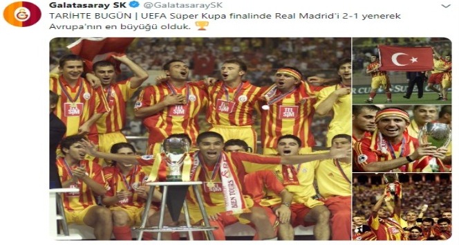 Galatasaray’dan UEFA Süper Kupa’nın yıl dönümü paylaşımı