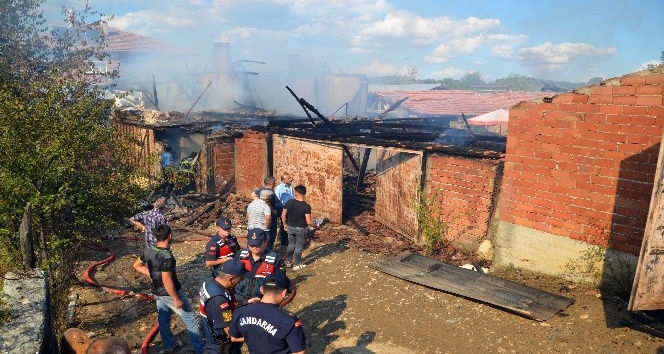 Taşköprü’de yangın: 2 ev kül oldu