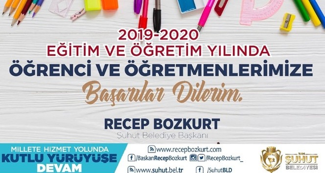 Başkan Recep Bozkurt’tan yeni eğitim öğretim yılı mesajı