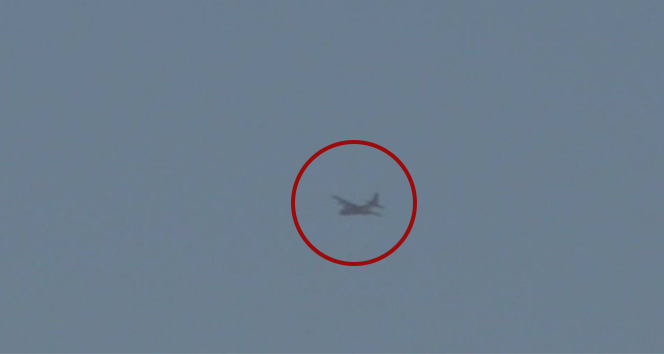 Suriye semalarında askeri kargo uçağı görüntülendi