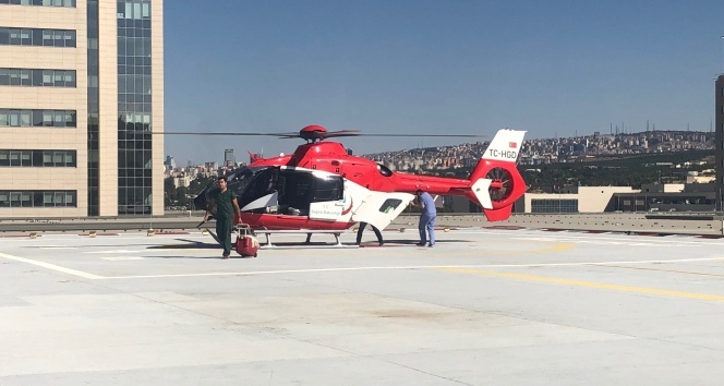 Niğde’den ambulans helikopterle taşınan kalp Ankara’da atacak
