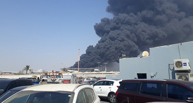 Cidde'de tren istasyonunda yangın