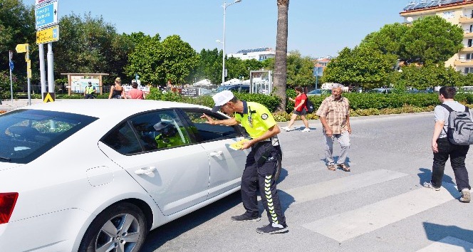 Ortaca’da yaya güvenliği için nöbet