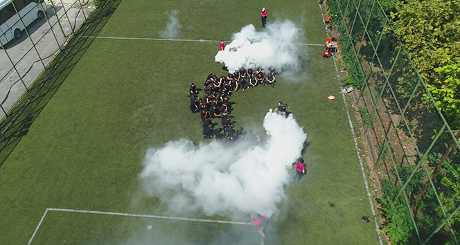 Acil Müdahale Timi'nin zorlu eğitimi havadan görüntülendi