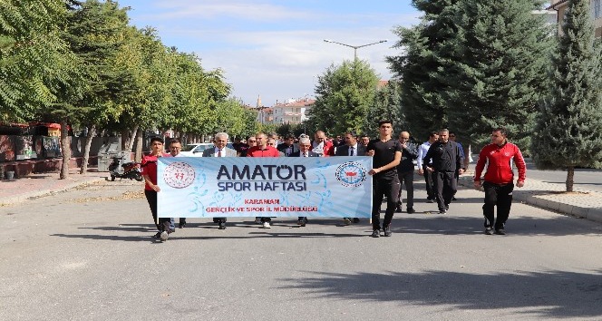 Karaman’da “Amatör spor haftası” etkinlikleri kortej yürüyüşü ile başladı