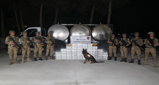 Siirt’te süt tankının içine gizlenmiş 3 bin 989 paket kaçak sigara ele geçirildi