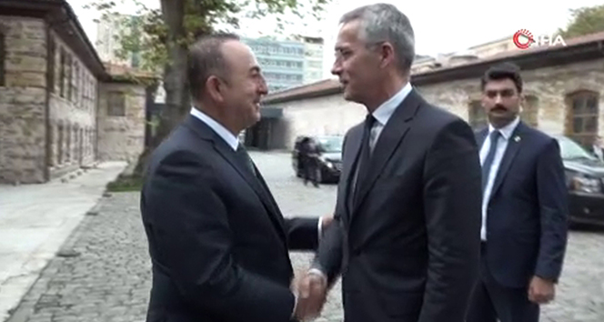NATO Genel Sekreteri Stoltenberg, Bakan Çavuşoğlu tarafından karşılandı