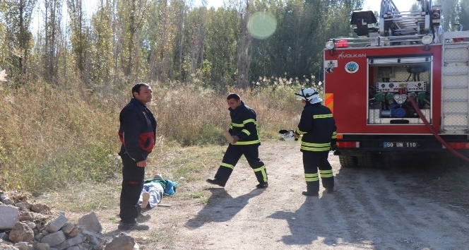 Ürgüp Belediye İtfaiyesinden uygulamalı tatbikat