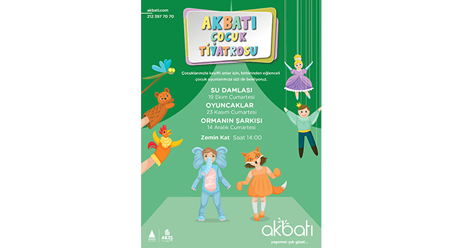 Çocuk tiyatroları Ekim’de Akbatı’da devam ediyor