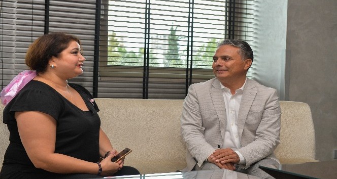 Başkan Uysal, kanseri yenen Sayyaf’la bir araya geldi