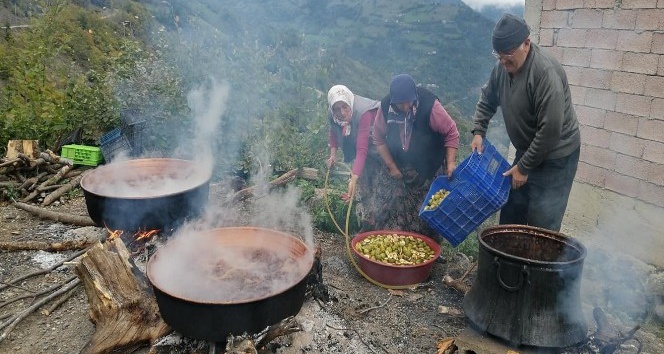 Doğal armut pekmezi yapımı başladı