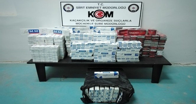 Siirt’te 5 bin 340 paket kaçak sigara ele geçirildi