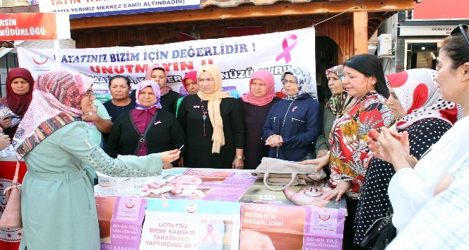 Erdemli’de meme kanseri farkındalık etkinlikleri