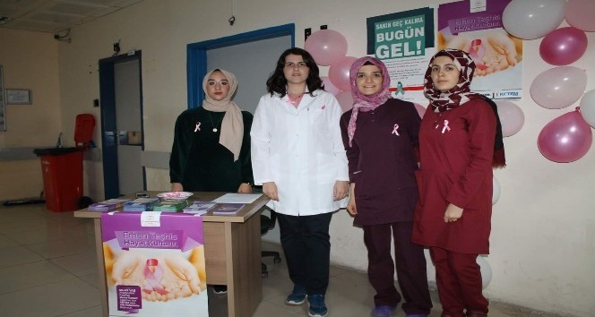 Midyat KETEM biriminden meme kanseri bilinçlendirme standı açıldı