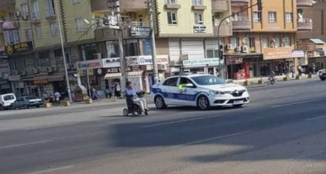 Mardin’de polis engelli vatandaşa kalkan oldu