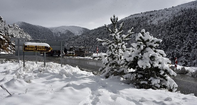 Zigana Dağı beyaz gelinliğini giydi
