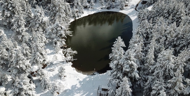 Beyazın en çok yakıştığı yer: Limni Gölü