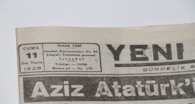 Atatürk’ün vefatını yayınlayan 81 yıllık gazete