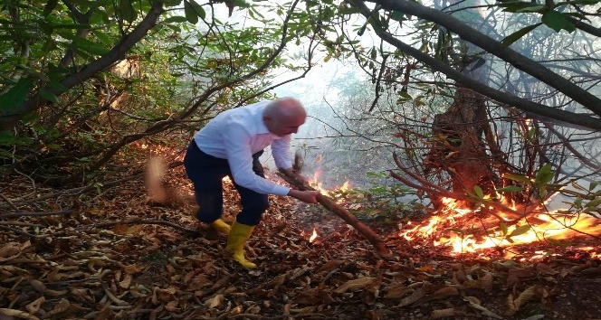 Giresun’da örtü yangını