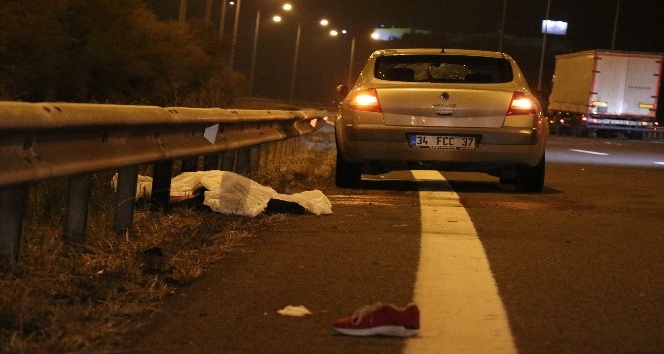TEM’de otomobilin çarptığı kadın hayatını kaybetti