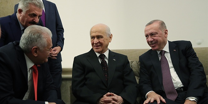Cumhurbaşkanı Erdoğan, MHP lideri Bahçeli ile görüştü
