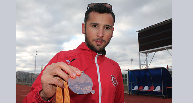 Dünya 3.'sü engelli sporcunun hedefi dünya birinciliği