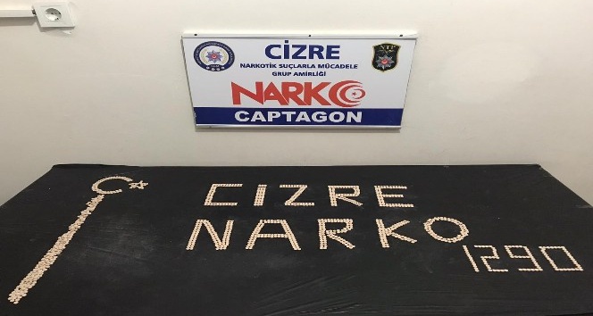 Cizre’de bin 290 adet uyuşturucu hap ele geçirildi