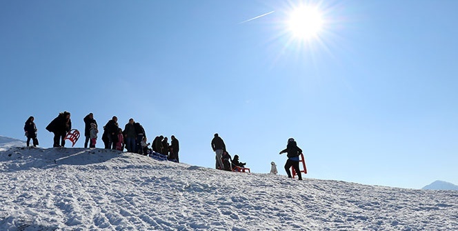 Zigana dağında kızak yoğunluğu