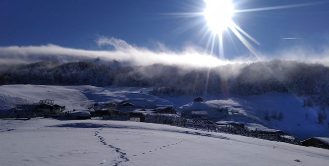 Kar muhteşem görüntüler oluşturdu