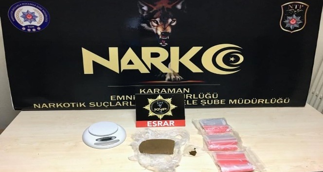 Karaman’da uyuşturucu operasyonunda 1 tutuklama
