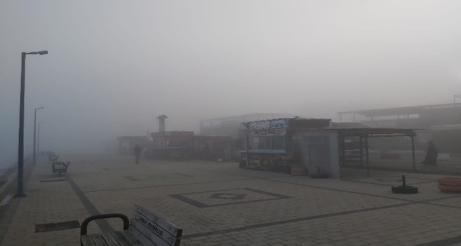 Çanakkale Boğazı’nda yoğun sis sebebiyle feribot seferleri iptal edildi