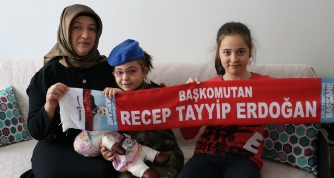 Epilepsi hastası minik İkra’nın Cumhurbaşkanı Erdoğan sevgisi