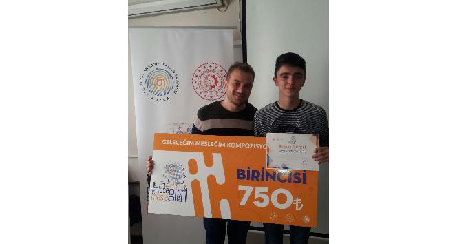 Türkelili öğrenciden kompozisyon yarışmasında il birinciliği