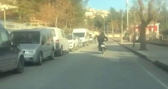Siirt’te motosiklet üzerinde tehlikeli hareketler