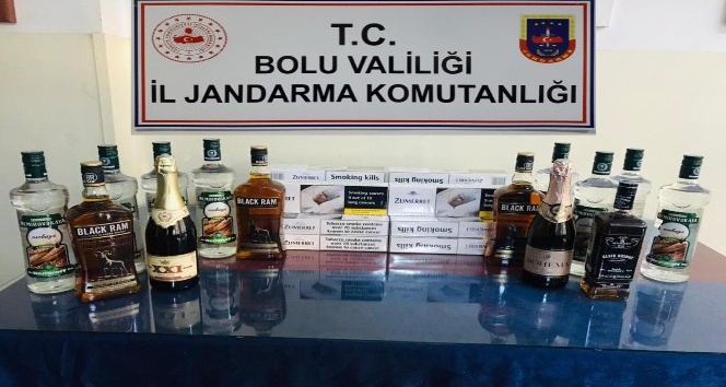 Bolu’da, kaçak içki ve sigara operasyonu: 2 gözaltı