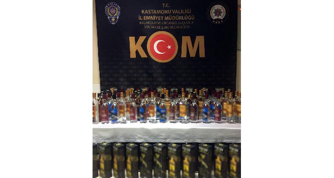 Kastamonu’da 89 şişe kaçak alkol yakalandı