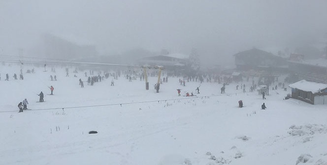 Uludağ’da hafta sonu yoğunluğu