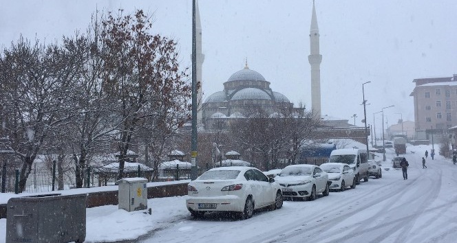 Karlıova’da kar yağışı etkili oldu