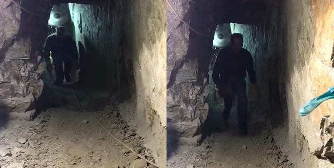 35 metre yerin altında suçüstü yakalandı